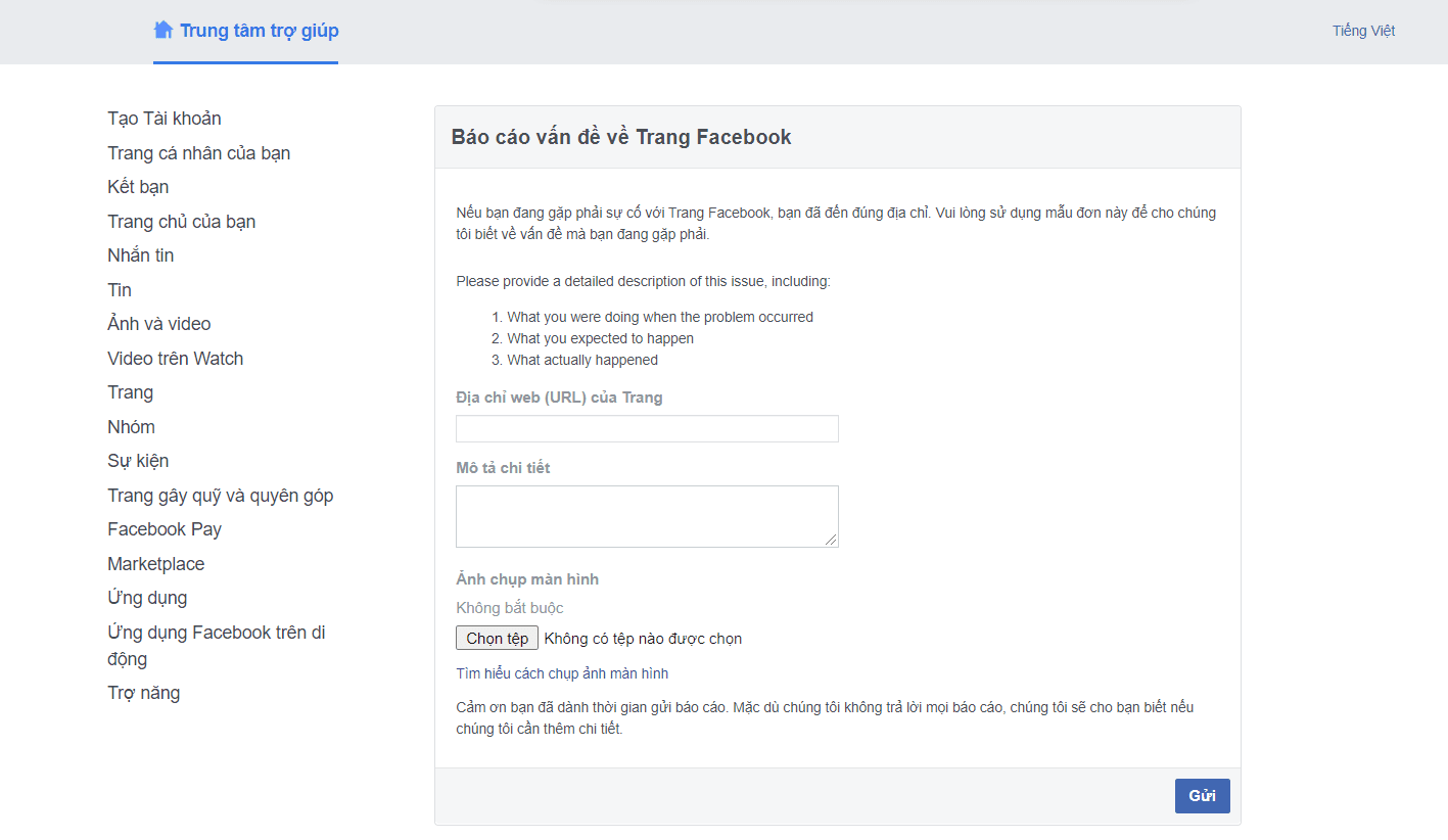Cách liên hệ với Facebook Việt Nam để lấy lại tài khoản