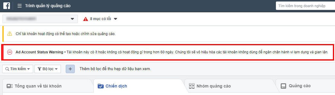 Mở khóa quảng cáo Facebook bị vô hiệu hóa - Cách gỡ và kháng tài khoản