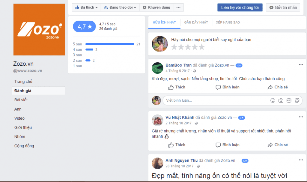 Xóa đánh giá Fanpage - Cách xoá đánh giá fanpage xấu