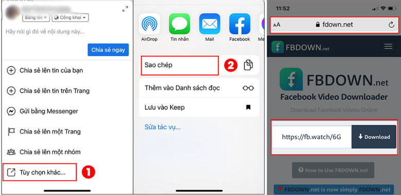 Tải video từ Facebook về điện thoại iPhone