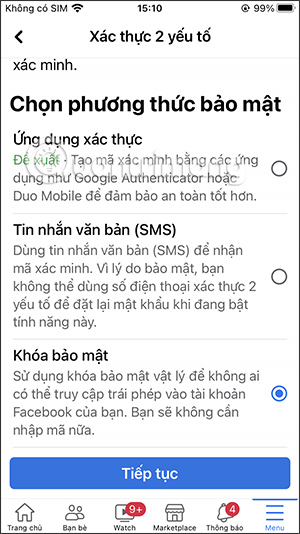 Hướng dẫn tắt bảo mật 2 lớp Facebook trên iPhone 2025